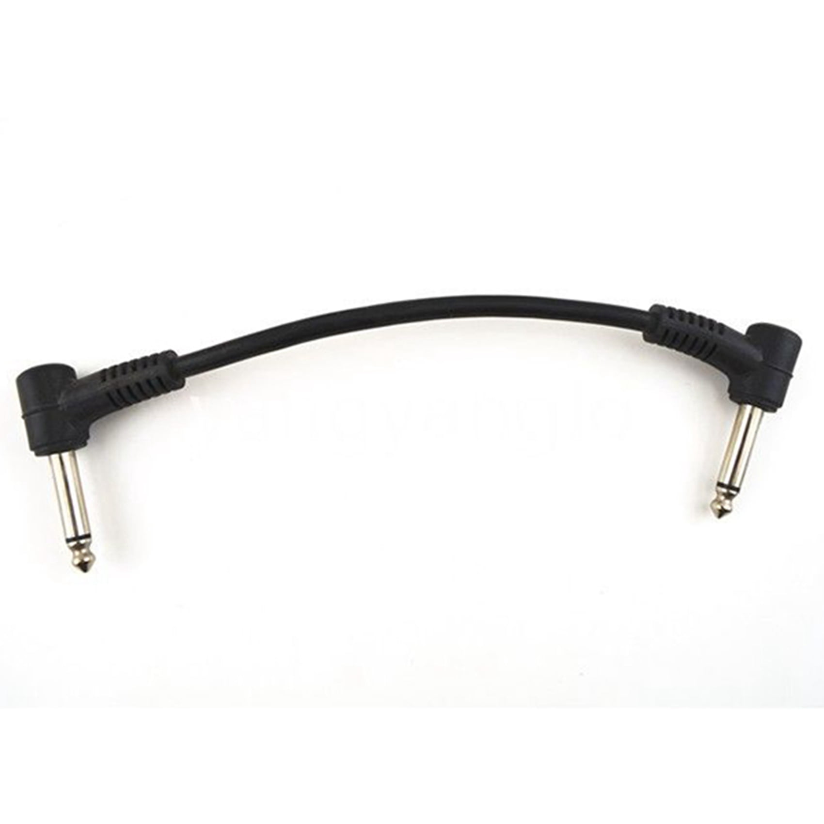 30 x Electric Guitar Cables 6 Inch 1/4 Right Angle Effect Pedal Patch Cord Black
