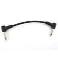 thumbnail image 2 of 12 x Electric Guitar Cables 6 Inch 1/4 Right Angle Effect Pedal Patch Cord Black, 2 of 3