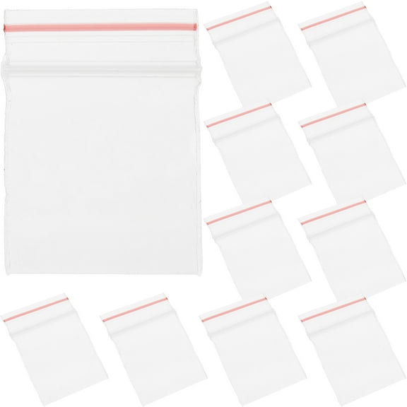 100 Pcs Miniature Food and Toys Storage Bag Pocket Bags Organizer Pouch Clear Poly Transparent Sealed Packing Pp