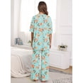 thumbnail image 4 of MINTREUS Lounge Sets for Women Knit Short Sleeve Tops and Long Pants Soft Comfy Pajamas Set Oversized 2 Piece Outfits S-2X, 4 of 8
