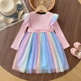 thumbnail image 4 of Splozh Toddler Sweater Dress for Girls Cute Soft Fall Winter Long Sleeve Princess Holiday Party Dress Toddler Birthday Dress Winter Princess Dress for Girls,Pink,2-3 Years, 4 of 8