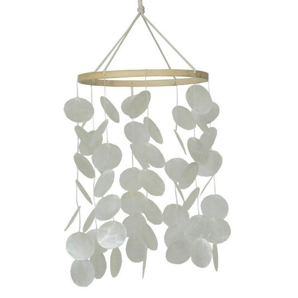 Campanilla De Viento De Concha Blanca, Atrapasueños Colgante, Campanas De Viento De Simpatía Para Decoración De Pared De Balcón De Dormitorio Inevent HA036493-00