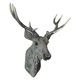 thumbnail image 1 of Matsuzay 3D Deer Head Antlers Wall Art Estatua Pegatinas Decoración del hogar Blanco Negro Decoración del hogar Gris, 1 of 1