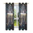 thumbnail image 7 of Yayeee Window Curtains Light Filtering 63"x42" Grommet Panel Pair Home Living Room Decor, Two Champagne, 7 of 7