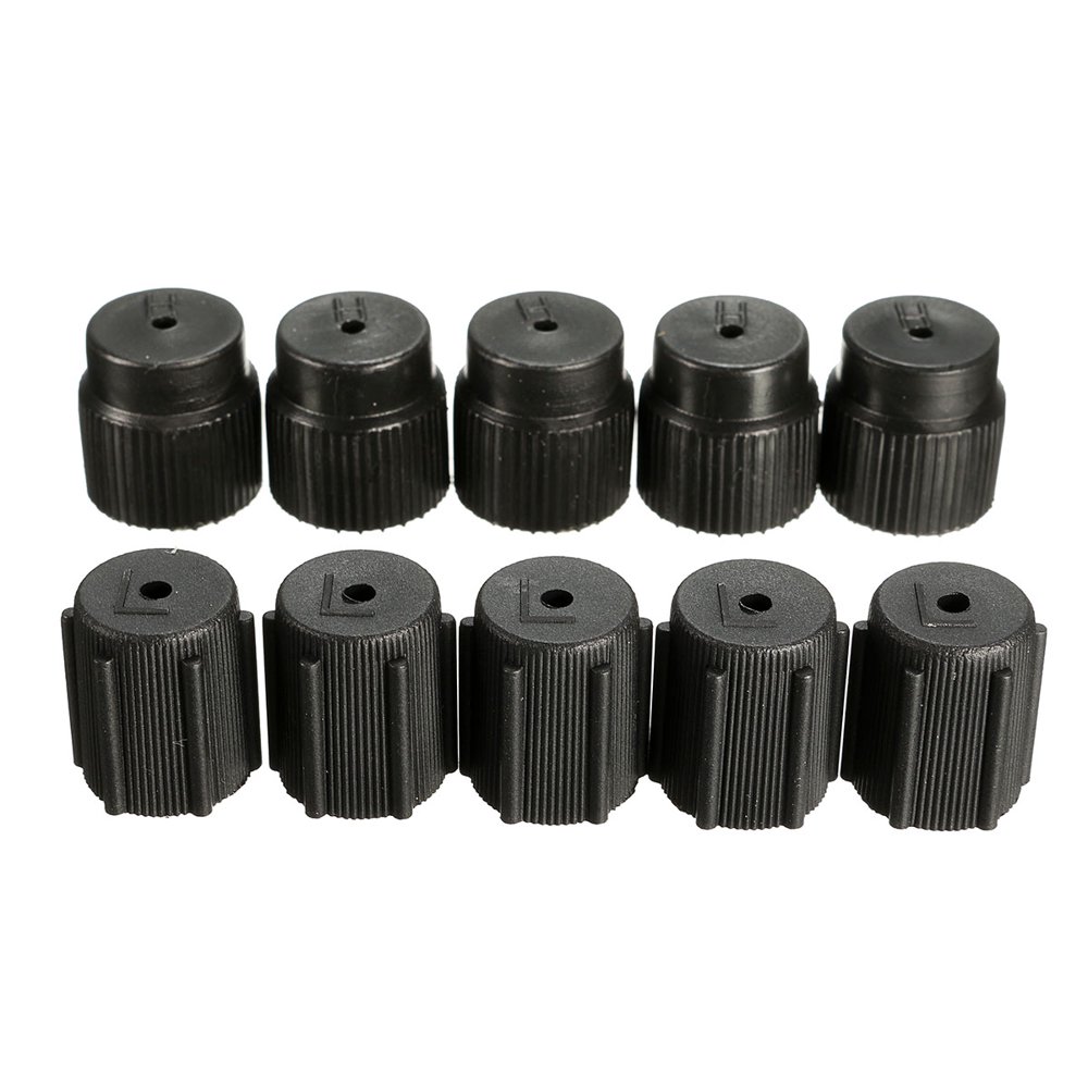 10pcs AC Charging Port Service Caps Cover R134a 13mm & 16mm A/C Air