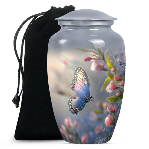 Butterfly Urn, Urns for Human Ashes Adult man, Urn for Adult Female Ashes, Urns for Human Ashes Adult Female, burial Urns for Adult Human Ashes, Large Urns for Human Ashes(Size - 10inch)