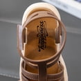 thumbnail image 6 of Xfvqtps Kids Boys Girls Gladiator Sandals Open Toe Hook and Loop Straps Thick Soft Sole Flats Summer Shoes, 6 of 8