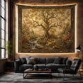 thumbnail image 6 of Ancient Tree by Stream in Green Valley, Peaceful Vintage Style for Nature Lovers, Landscape Wall Decor Housewarming Gift, Tapestry Wall Hanging for Bedroom and Living Room, 6 of 7