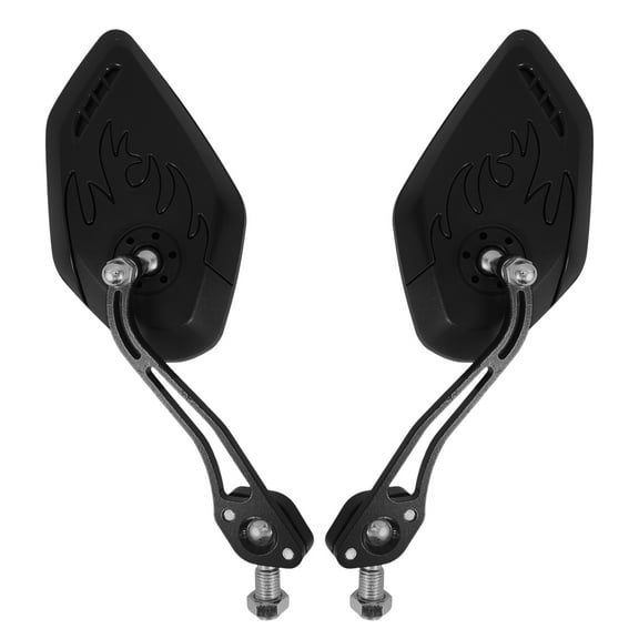 TAILTOSS 1 Set Adjustable Rear View Mirror Rear Mirror Large Motorcycle Waterproof Bike Motorcycle Glass Black