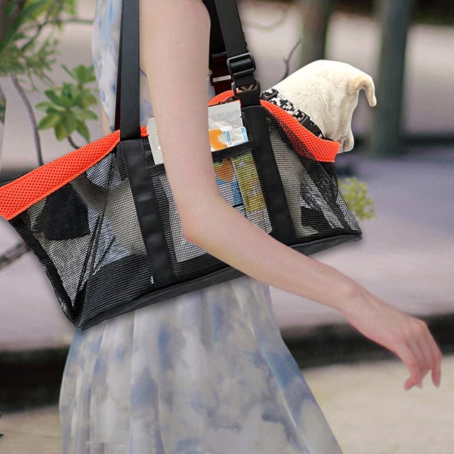 Bolsa portamascotas Salvador bolsa de viaje de hombro jaula transpirable resistente bolso para perro perrera para transporte paseo para perros pequeños naranja