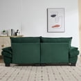 thumbnail image 6 of 84" Corduroy Sofa Sleeper Loveseat, Upholstered Deep Seat Couch with Pillows, Comfy 2-Seater Sofa for Bedroom Living Room Apartment Office, Green, 6 of 7