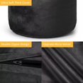 thumbnail image 6 of Giant Bean Bag Chair with Memory Foam 4 ft, Big Stuffed Bean Bag Lazy Sofa with Dutch Velvet Cover, Big Bean Furniture, Plush Lazy Sofa Overall Foam-Filled Beanbag Chair, Black, 6 of 6