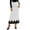 White, variant on Silk Satin Skirts for Women High Waist Polka Dots Lace Hem Elegant Dressy Casual Midi Skirt Office Work Skirt