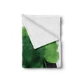 thumbnail image 2 of Hair Salon Soft Flannel Fleece Throw Blanket, Silhouette of a Young Lady with Tree Bushes Watercolor Hair, Cozy Plush for Indoor and Outdoor Use, 50" x 70", Fern Green Lime Green, by Ambesonne, 2 of 6