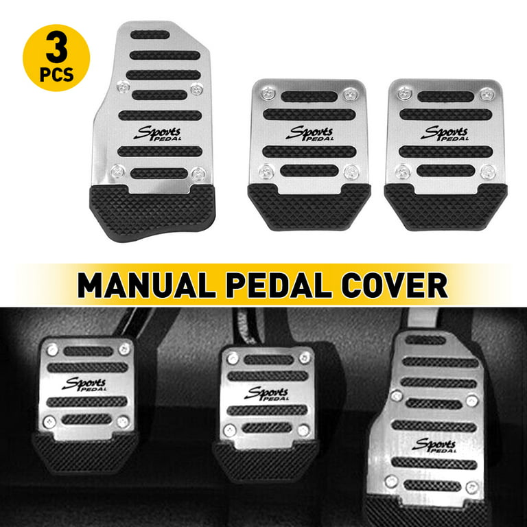  3PCS Nonslip Car Pedal Pads, Aluminum Auto Manual Transmission Brake  Pad Cover, Sports Gas Fuel Petrol Clutch Foot Pedals, Car Replacement  Accessories Universal for Car, SUV, ATV (Silver) : Automotive