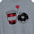 thumbnail image 3 of Instant Message - Coffee And Donut - Women's Racerback Tank Top, 3 of 6