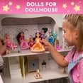 thumbnail image 3 of Set de juego Princess Dolls TOMLEON con 6 minimuñecas y accesorios, 3 of 9