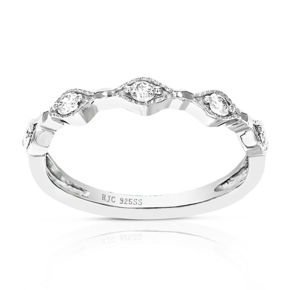 Vir Jewels 1/5 CTTW Lab Grown Diamond Wedding Band in Sterling Silver Female Adult
