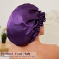 thumbnail image 6 of Silk Bonnet for Natural Hair Bonnets for Black Women, Satin Bonnet for Long Hair Cap for Sleeping, Large Silk Hair Wrap for Curly Hair Bonnet for Sleeping, 6 of 6