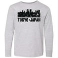 thumbnail image 3 of Inktastic Tokyo Japan City Skyline with Grunge Long Sleeve Youth T-Shirt, 3 of 5
