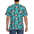 thumbnail image 3 of Vsdgher Skull Cat Print Men's Dry Fit Mesh Athletic Shirts Moisture Wicking Tennis T-Shirt Tops, 3 of 9
