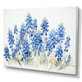 thumbnail image 2 of Designart "Dreamlike Blue Bonnets Minimalism I" Blue Bonnets Wall Art Living Room, 2 of 7
