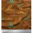 thumbnail image 1 of Soimoi Poly Georgette Fabric Ship Ocean Printed Craft Fabric by The Yard 52 Inch Wide, 1 of 1
