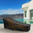 thumbnail image 3 of Bxaolu Patio Chaise Lounge Cover Waterproof, Heavy Duty Outdoor Lounge Chair Covers, Black Durable Patio Furniture Covers, 82.7L x 29.5W x 31.5H inch, 3 of 9