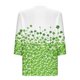 thumbnail image 2 of TaTaai Women St. Patrick's Day Fashion Print V-Neck 3/4 Sleeve T-Shirt Loose Casual Top Ladies Spring Holiday Street Wear Lightweight Breathable Non-See-Through No Fading Soft Top Gift, 2 of 5