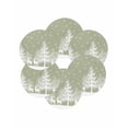 thumbnail image 7 of 15 Inch Round Placemats Set of 6, Christmas Sage Green Non Slip Heat Insulation PP Table Mats, White Xmas Tree Elk Winter Snowflake Washable Place Mats for Kitchen Dining Party Table Decor, 7 of 7