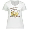 thumbnail image 3 of Inktastic When Life Gives You Lemons, Make Lemonade Women's Plus Size T-Shirt, 3 of 5