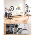thumbnail image 3 of VEVOR Bike Stand, Freestanding Vertical & Horizontal Bike Storage Rack, with Lockable Casters, Height Adjustable Carbon Steel Upright Garage Bicycle Floor Stand, for 20-29 in Wheel Diameters, Black, 3 of 9
