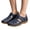 Dark Blue, variant on YOUYEDIAN Sandals for Women Fashion Breathable Cut-Out Versatile Round Toe Hook-and-Loop Flats Casual Non Slip Walking Shoes