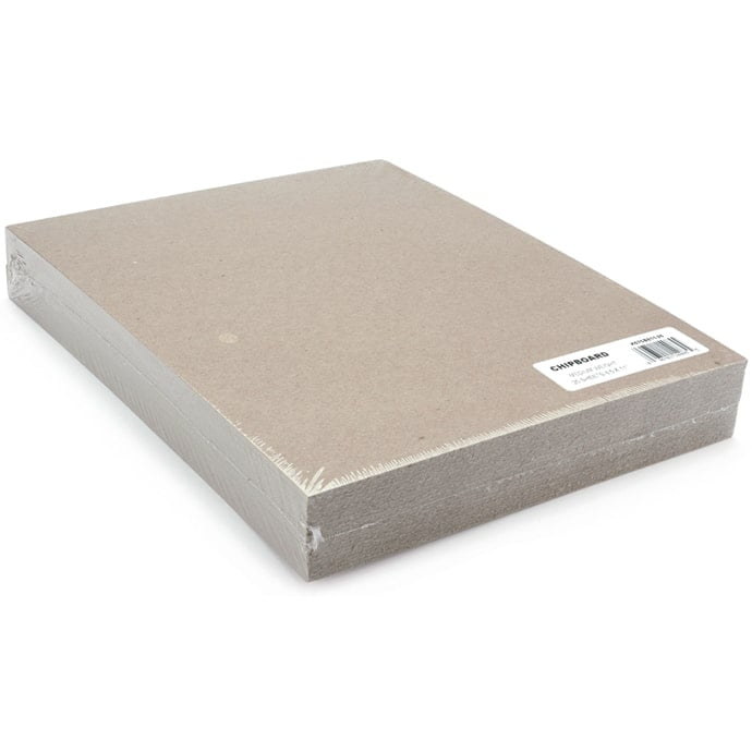 25-Pack Grafix Medium Weight Chipboard Sheets 8.5 X 11 Inches Natural
