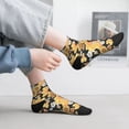 thumbnail image 5 of Goofa Mushrooms Honeycomb Pattern Non Slip Socks with Grips for Elderly, Crew Socks Yoga Hospital Socks Cushioned Sole Gripper Socks for Men Women, 5 of 5