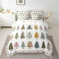 thumbnail image 3 of Manfei Rustic Tree Twin Bedding Sets 7-Piece for Kids, Cartoon Farmhouse Floral Bedding Comforter Set, Merry Christmas Theme Reversible Sheet Sets, Luxury Bedroom Decor, 3 of 8