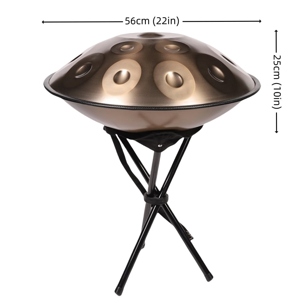 440HZ Percussion Instrument Steel Tongue Drum Kurd D Minor 12 Notes Handpan Drum