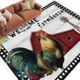 thumbnail image 2 of Area Rug for Living Room, Farmhouse Rooster Non-Slip Indoor Large Carpet for Bedroom/Dining Room, Rustic Red Barn Windmill Sunflowers Washable Low-Profile Rectangle Floor Runner Rugs - 5 x 8 Ft, 2 of 7