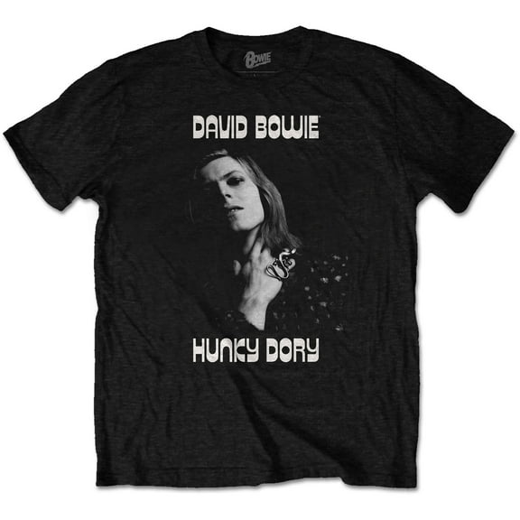 Men's David Bowie Hunky Dory 1 Slim Fit T-shirt Small Black