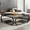 Black Grey, variant on Tribesigns Square Coffee Table with 2 Tiers, 40 inches Farmhouse Coffee Table with Wood Storage Shelf Heavy Duty Metal Curved Frame for Living Room, Black Rustic Brown
