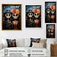 thumbnail image 4 of Designart "Day of the Dead in Mexican Art I" People Framed Wall Art - Global Yellow Mexican Art Living Room Framed Canvas Art, 4 of 6