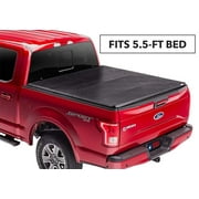 5.5ft Bed Truck Black Soft Trifold Tonneau Cover fits 2014-2018 Ford F-150