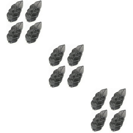 

3 Pieces Kit Leaf-shaped Chopsticks Holder 6.00X2.50X0.80CM Black