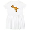 thumbnail image 3 of Inktastic Roaring T-rex Girls Toddler Dress, 3 of 5