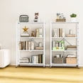 thumbnail image 3 of Fenbeli Storage Shelves,4-Tier Foldable Metal Wire Storage Shelf with Wheels, Heavy Duty Organizer Rack for Garage, Kitchen, Closet, White, 3 of 7