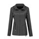 thumbnail image 1 of Gabardina clásica Chubasquero de color liso para mujer con cortavientos con capucha (Gris, L), 1 of 2