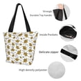 thumbnail image 5 of Kdxio Hohey Bee Golden2 Women Reusable Grocery Bags Foldable Ripstop,Reusable Shopping Bags for Shopping,Gym,Gift, 5 of 7