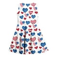 thumbnail image 5 of Light Royal Blue Boy Girl Kids Girl Boy Going Out Sleeveless Dresses for Kid Boat Neck Usa Independence Day Graphic Midi Slimming Tunic Sequin Sparkle Glitter Summer Fall 2025 Clothes 3 Years, 5 of 6