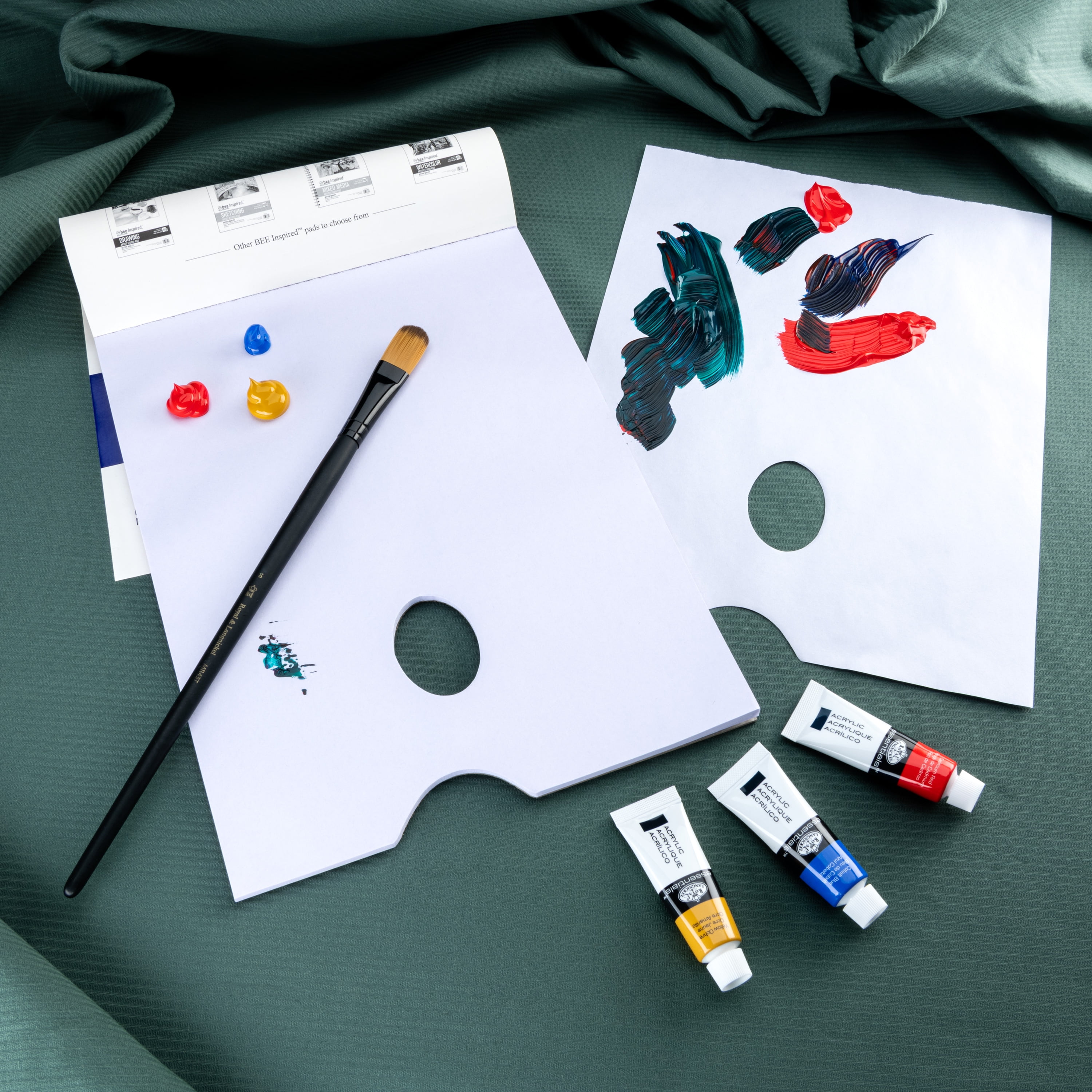 Bee Paper - 9"x 12" Artist Color Mixing Disposable Palette Paper, 40 Sheets, 41 lb. 67 GSM