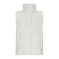 thumbnail image 6 of Women Puffer Vests Sleeveless Cropped Outerwear Warm Winter Lightweight Coat Stand up Collar down Jackets with Pockets New Light Jackets for Women Casual White XL, 6 of 8